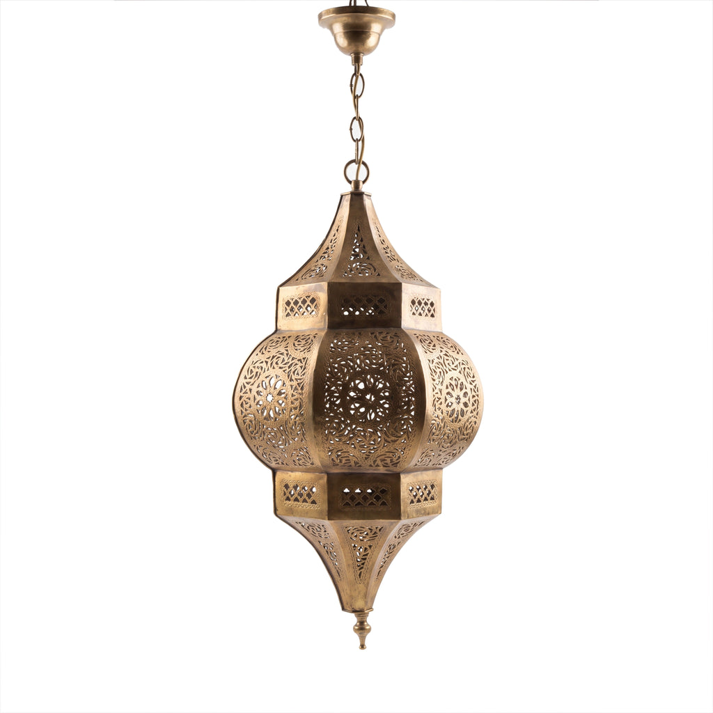 Amalu sconce in pierced brass on a white studio background