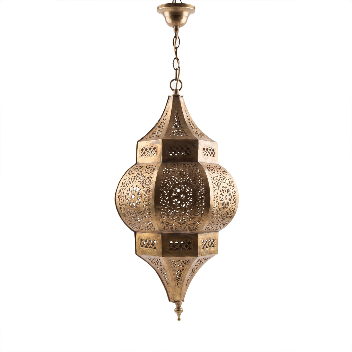 Amalu sconce in pierced brass on a white studio background