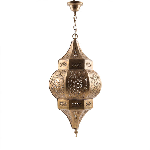 Amalu sconce in pierced brass on a white studio background
