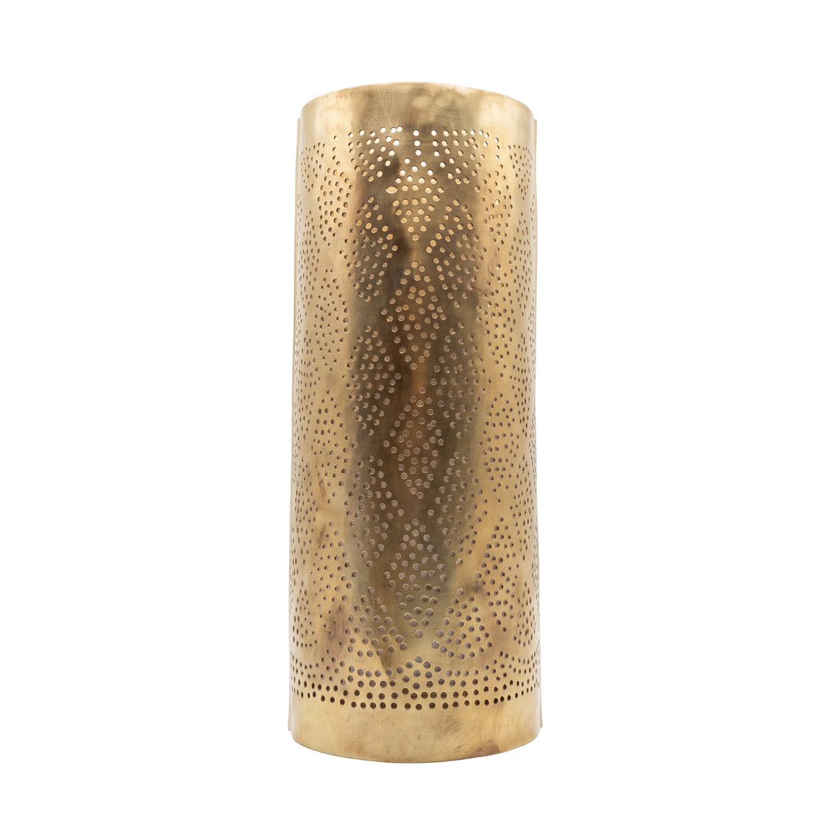 Bahja sconce pair in pierced brass on a white studio background
