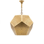 Thouraya faceted brass pendant on a white studio background