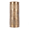 Tislit sconce pair, two hand-pierced brass wall lights side by side on a white studio background