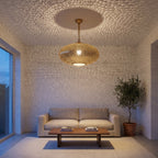 Warda pendant above a reading chair in a modern living room