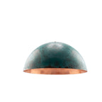 Zitoun oxidized copper pendant with green verdigris patina on a white studio background